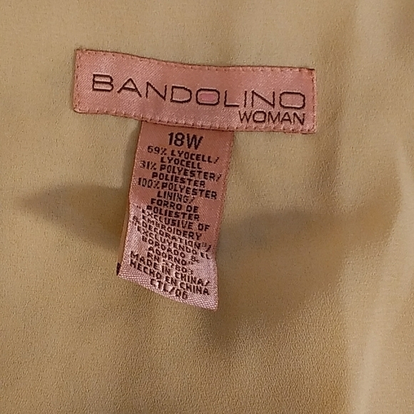 Bandilino Woman Cream Gold Floral Applique Sequin Party Cocktail Skirt Size 18W - Picture 4 of 8